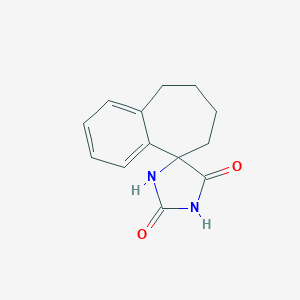 molecular formula C13H14N2O2 B017788 6,7,8,9-四氢-2'H,5'H-螺[苯并[7]环庚烯-5,4'-咪唑烷]-2',5'-二酮 CAS No. 109402-17-7