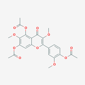 molecular formula C24H22O11 B177883 黄花菊三醋酸酯 CAS No. 14397-69-4