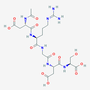 molecular formula C21H34N8O12 B177884 AC-Asp-arg-gly-asp-ser-OH CAS No. 151997-55-6