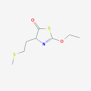 molecular formula C8H13NO2S2 B177900 2-Ethoxy-4-[2-(methylthio)ethyl]-5(4H)-thiazolone CAS No. 199447-25-1