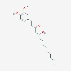 molecular formula C21H34O4 B177909 5-羟基-1-(4-羟基-3-甲氧基苯基)十三烷-3-酮 CAS No. 107257-18-1