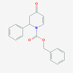 molecular formula C19H17NO3 B177920 benzyl 4-oxo-2-phenyl-3,4-dihydropyridine-1(2H)-carboxylate CAS No. 126378-73-2