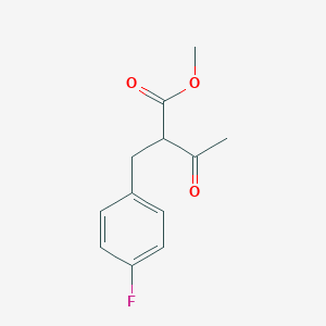 molecular formula C12H13FO3 B177930 Methyl 2-[(4-fluorophenyl)methyl]-3-oxobutanoate CAS No. 122255-02-1