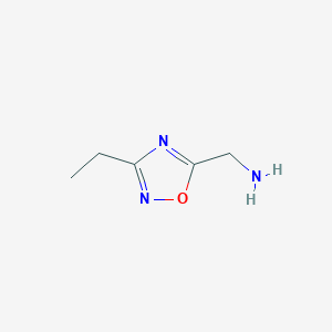 molecular formula C5H9N3O B177933 (3-Ethyl-1,2,4-oxadiazol-5-yl)methanamine CAS No. 103457-61-0