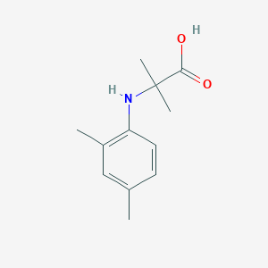 molecular formula C12H17NO2 B177943 2-(2,4-Dimethylanilino)-2-methylpropanoic acid CAS No. 100369-46-8