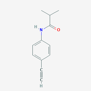 molecular formula C12H13NO B177994 Propanamide, N-(4-ethynylphenyl)-2-methyl- CAS No. 111448-80-7