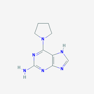 molecular formula C9H12N6 B178000 6-(Pyrrolidin-1-yl)-9H-purin-2-amine CAS No. 18202-53-4