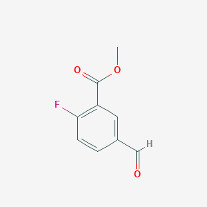 molecular formula C9H7FO3 B178036 Methyl 2-fluoro-5-formylbenzoate CAS No. 165803-94-1