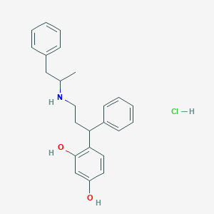 molecular formula C24H28ClNO2 B017804 4-(3-((1-Methyl-2-phenylethyl)amino)-1-phenylpropyl)-1,3-benzenediol hydrochloride CAS No. 103849-39-4