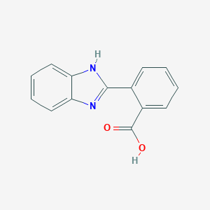 molecular formula C14H10N2O2 B178043 2-(1H-benzo[d]imidazol-2-yl)benzoic acid CAS No. 16529-06-9