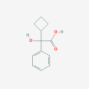 molecular formula C12H14O3 B178054 2-Cyclobutyl-2-hydroxy-2-phenylacetic acid CAS No. 1460-47-5