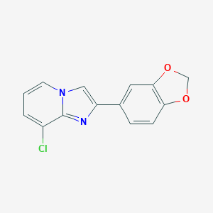 molecular formula C14H9ClN2O2 B178081 2-(1,3-Benzodioxol-5-yl)-8-chloro-imidazo[1,2-a]pyridine CAS No. 168837-41-0