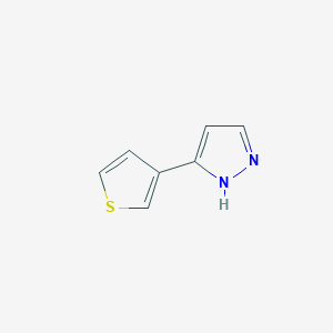 molecular formula C7H6N2S B178096 5-(3-Thienyl)-1h-pyrazole CAS No. 19933-25-6