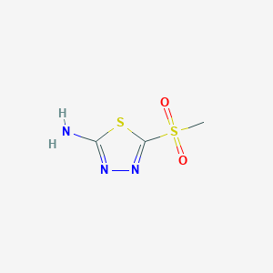 molecular formula C3H5N3O2S2 B178115 5-(甲磺酰基)-1,3,4-噻二唑-2-胺 CAS No. 36033-66-6