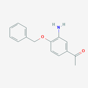 molecular formula C15H15NO2 B178137 1-(3-Amino-4-benzyloxy-phenyl)-ethanone CAS No. 14347-15-0