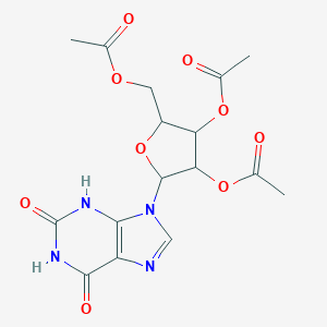 molecular formula C₁₆H₁₈N₄O₉ B017814 [3,4-diacetyloxy-5-(2,6-dioxo-3H-purin-9-yl)oxolan-2-yl]methyl acetate CAS No. 61444-45-9