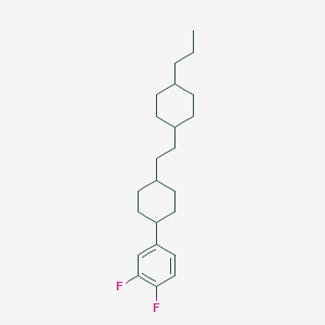 molecular formula C23H34F2 B178141 1,2-Difluoro-4-[trans-4-[2-(trans-4-propylcyclohexyl)ethyl]cyclohexyl]benzene CAS No. 117943-37-0
