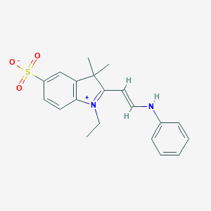 molecular formula C20H22N2O3S B178143 1-乙基-3,3-二甲基-2-(2-(苯基氨基)乙烯基)-3H-吲哚-1-锍-5-磺酸盐 CAS No. 146368-09-4