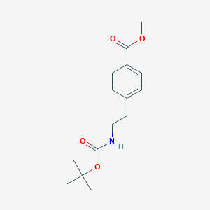 molecular formula C15H21NO4 B178155 4-(2-((叔丁氧羰基)氨基)乙基)苯甲酸甲酯 CAS No. 177736-04-8