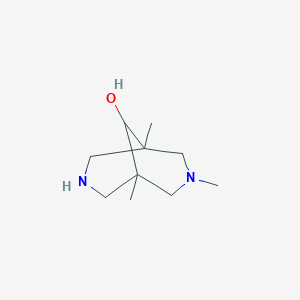 molecular formula C10H20N2O B178168 1,3,5-Trimethyl-3,7-diazabicyclo[3.3.1]nonan-9-ol CAS No. 169177-17-7