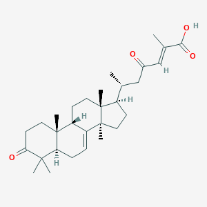 molecular formula C30H44O4 B178230 (E,6R)-2-甲基-4-氧代-6-[(5R,9S,10R,13R,14R,17R)-4,4,10,13,14-五甲基-3-氧代-1,2,5,6,9,11,12,15,16,17-十氢环戊并[a]菲-17-基]庚-2-烯酸 CAS No. 107584-83-8