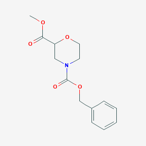 molecular formula C14H17NO5 B178243 4-苄基 2-甲基吗啉-2,4-二羧酸酯 CAS No. 135782-22-8