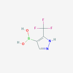 molecular formula C4H4BF3N2O2 B178273 5-Trifluoromethyl-1h-pyrazol-4-ylboronic acid CAS No. 1202054-12-3