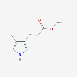 molecular formula C10H15NO2 B178344 Ethyl 3-(4-methyl-1H-pyrrol-3-yl)propanoate CAS No. 132281-90-4