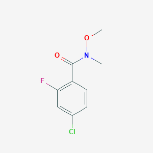 molecular formula C9H9ClFNO2 B178362 4-氯-2-氟-N-甲氧基-N-甲基苯甲酰胺 CAS No. 198967-23-6