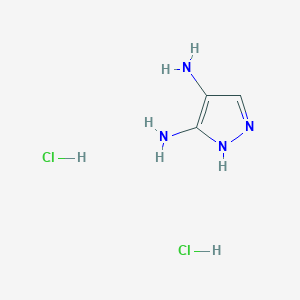 molecular formula C3H8Cl2N4 B178377 PYRAZOLE-3,4-DIAMINE DIHYDROCHLORIDE CAS No. 131311-65-4