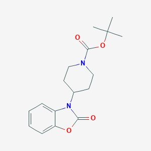 molecular formula C17H22N2O4 B178386 叔丁基 4-(2-氧代苯并[d]噁唑-3(2H)-基)哌啶-1-羧酸酯 CAS No. 162045-53-6