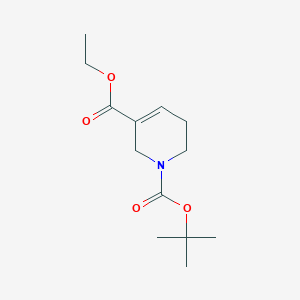 molecular formula C13H21NO4 B178399 1-叔丁基 3-乙基 5,6-二氢吡啶-1,3(2H)-二羧酸酯 CAS No. 126114-09-8