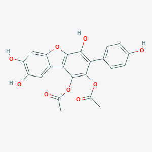 molecular formula C22H16O9 B178408 1,2-二乙酰氧基-4,7,8-三羟基-3-(4-羟基苯基)二苯并呋喃 CAS No. 146905-24-0