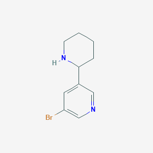 molecular formula C10H13BrN2 B178486 3-ブロモ-5-(ピペリジン-2-イル)ピリジン CAS No. 179119-97-2