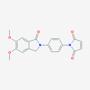 molecular formula C20H16N2O5 B178515 N-[4-(5,6-二甲氧基-N-邻苯二甲酰胺基)苯基]马来酰亚胺 CAS No. 143503-03-1