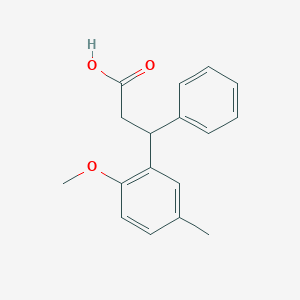 molecular formula C17H18O3 B017854 3-(2-Methoxy-5-methylphenyl)-3-phenylpropanoic acid CAS No. 109089-77-2