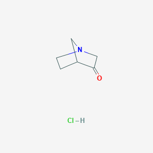 molecular formula C6H10ClNO B178587 盐酸1-氮杂双环[2.2.1]庚烷-3-酮 CAS No. 122737-66-0