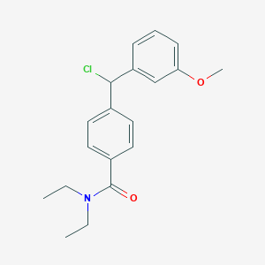 molecular formula C19H22ClNO2 B017866 4-[(Chloro)(3-methoxyphenyl)methyl]-N,N-diethylbenzamide CAS No. 186094-10-0