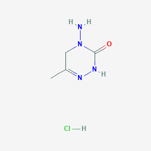 4-Amino-6-methyl-4,5-dihydro-1,2,4-triazin-3(2H)-one hydrochloride