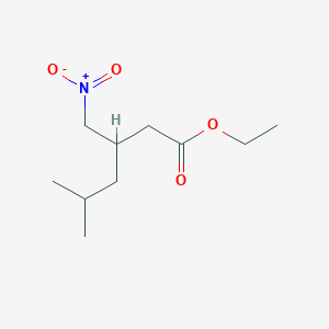 molecular formula C10H19NO4 B017874 Ethyl 5-methyl-3-(nitromethyl)hexanoate CAS No. 128013-65-0