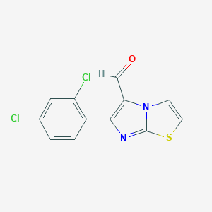 molecular formula C12H6Cl2N2OS B178831 6-(2,4-Dichlorophenyl)imidazo[2,1-b][1,3]thiazole-5-carbaldehyde CAS No. 120107-66-6