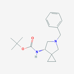 molecular formula C18H26N2O2 B178833 (S)-tert-Butyl (5-benzyl-5-azaspiro[2.4]heptan-7-yl)carbamate CAS No. 144282-37-1