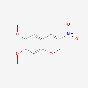 molecular formula C11H11NO5 B178847 6,7-Dimethoxy-3-nitro-2H-chromene CAS No. 129142-21-8