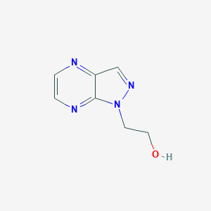 molecular formula C7H8N4O B178848 2-(1H-Pyrazolo[3,4-b]pyrazin-1-yl)ethanol CAS No. 118503-13-2