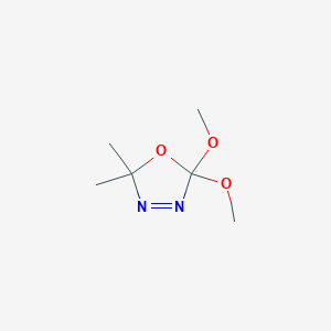B178877 1,3,4-Oxadiazole, 2,5-dihydro-2,2-dimethoxy-5,5-dimethyl- CAS No. 138723-90-7