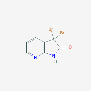 molecular formula C7H4Br2N2O B178903 3,3-Dibromo-1H-pyrrolo[2,3-b]pyridin-2(3H)-one CAS No. 113423-51-1