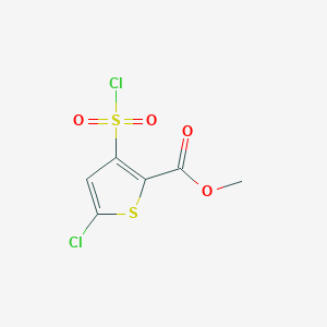 molecular formula C6H4Cl2O4S2 B178945 5-氯-3-(氯磺酰基)噻吩-2-甲酸甲酯 CAS No. 126910-68-7