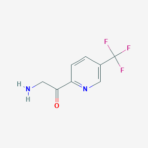 molecular formula C8H7F3N2O B178950 2-Amino-1-(5-(trifluoromethyl)pyridin-2-yl)ethanone CAS No. 1211529-78-0