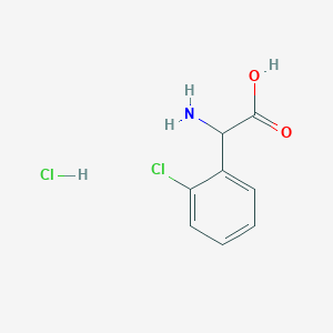 molecular formula C8H9Cl2NO2 B178954 2-Amino-2-(2-chlorophenyl)acetic acid hydrochloride CAS No. 1259983-42-0