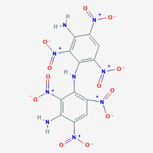 molecular formula C12H7N9O12 B178955 N-(3-Amino-2,4,6-trinitrophenyl)-2,4,6-trinitro-1,3-benzenediamine CAS No. 140233-87-0